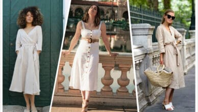 Linen Dresses With Accessories