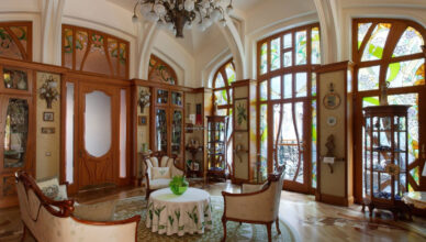 Art Nouveau Style Interior Door