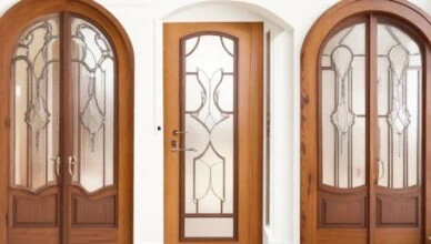 Eclectic Style Interior and Exterior Security Doors