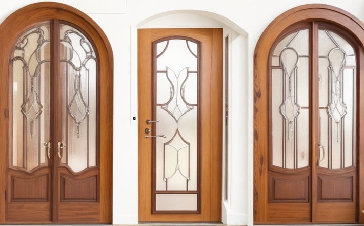 Eclectic Style Interior and Exterior Security Doors