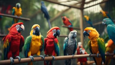 parrots and other bird species
