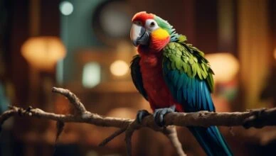 parrots engaging in feather plucking