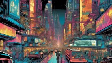 gritty futuristic satire masterpiece