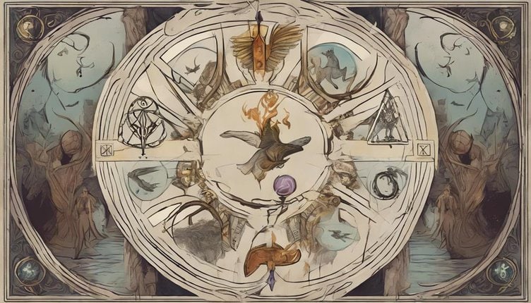 A tarot card with cosmic imagery symbolizing synchronicity and meaningful coincidences