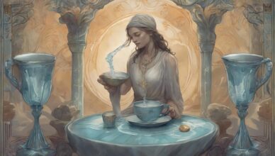 tarot card depicts balance